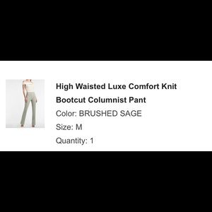 High Waisted Luxe Comfort Knit Bootcut Columnist Pant